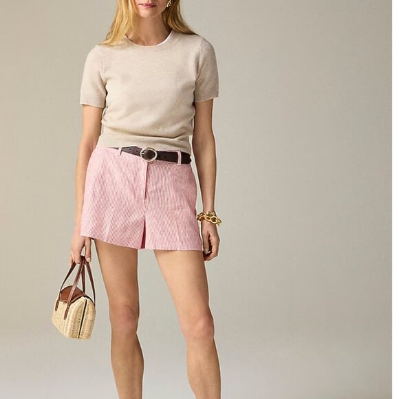 NWT J.Crew 3" Harbor shorts in striped linen - Picture 1 of 7